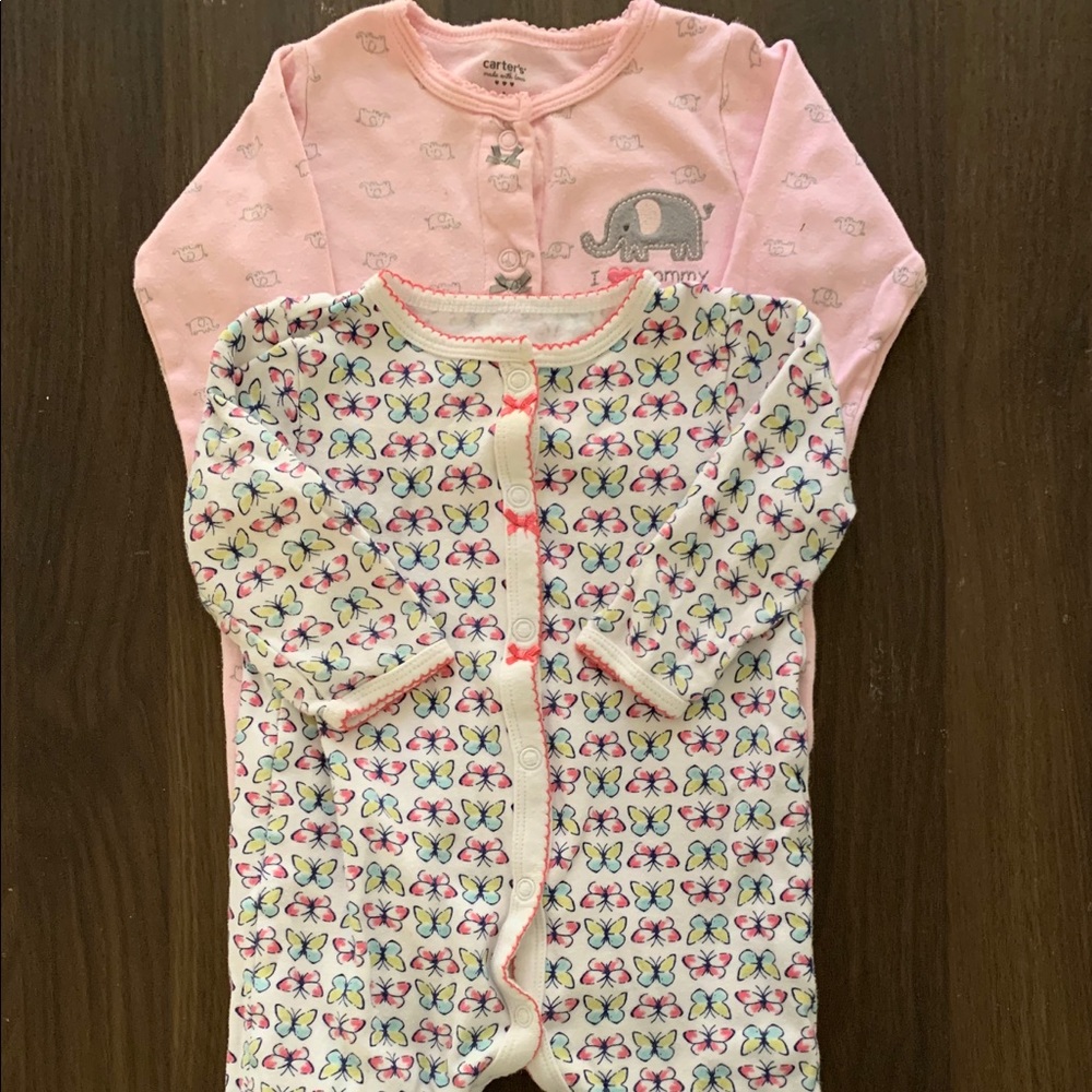 Carters Button Up Onsies- 6 month